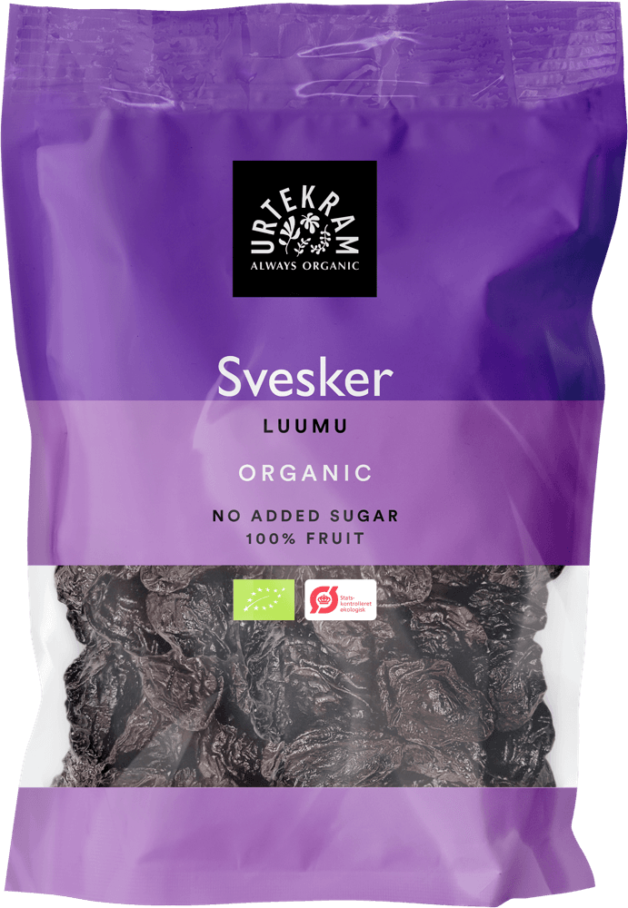 Urtekram Luomu Luumu, tuotepakkaus 150 g