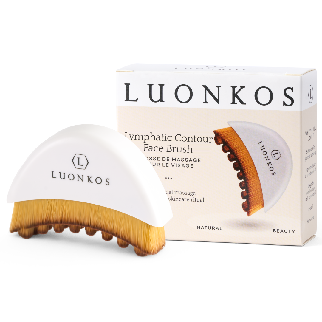 Luonkos Lymphatic Contour Kasvohierontaharja ja myyntipakkaus