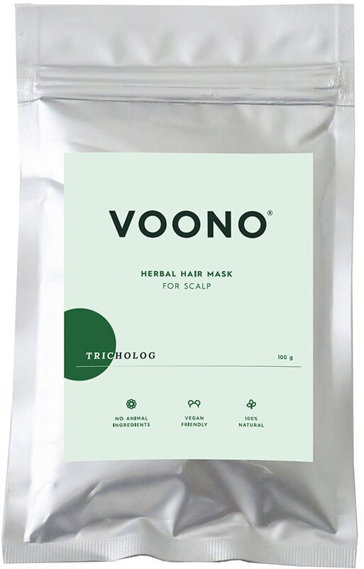 Voono Herbal Hair Mask for Scalp Tricholog -hoitonaamiopussi päänahalle, 100 g