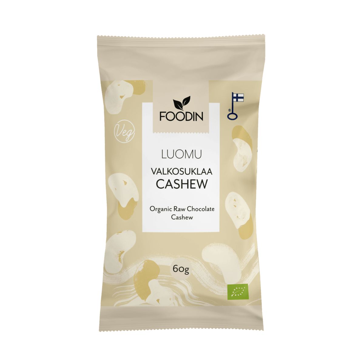 Foodin Luomu Valkosuklaacashew-Foodin-Hyvinvoinnin Tavaratalo