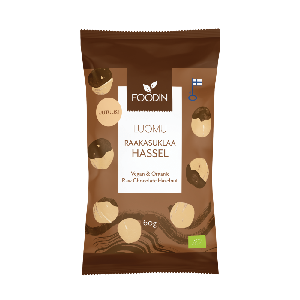 Foodin Luomu Raakasuklaahasselpähkinä-Foodin-Hyvinvoinnin Tavaratalo