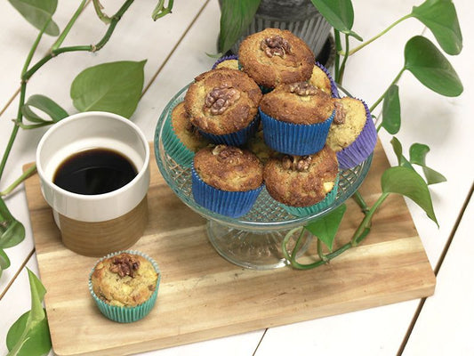 Ketogeeniset ja gluteenittomat omena-saksanpähkinämuffinssit
