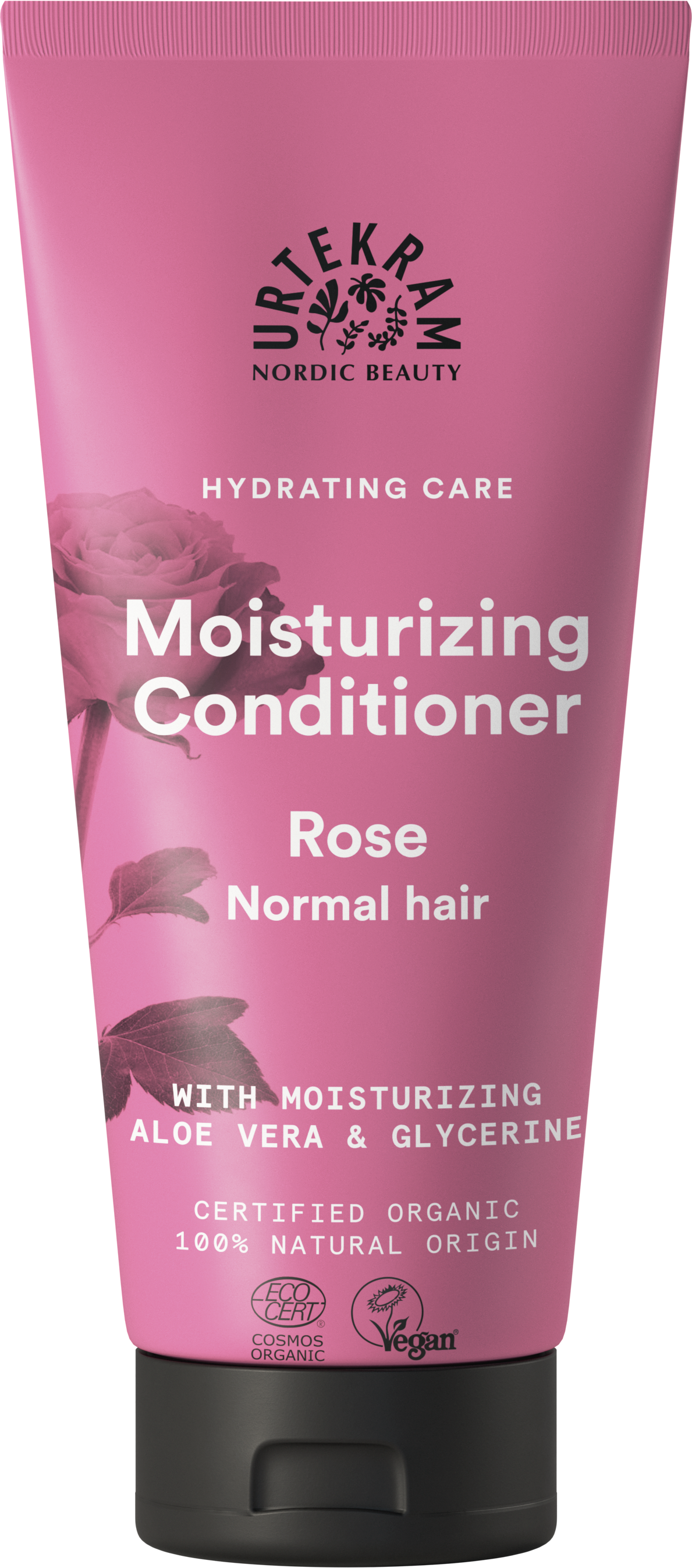 Urtekram Ruusu Hoitoaine 180 ml, luomuhoitoaine ruusun tuoksulla
