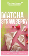 Benjamissimo Luomu Valkosuklaa Matcha & Mansikka 60 g -patukka