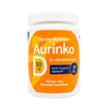 Valkoinen muovipurkki Terveyskaistan Aurinko D3-vitamiinia oranssilla etiketillä, annostus 50 µg ja 100 kapselia korkealaatuista D3-vitamiinia. Purkki on lieriömäinen, mattapintainen ja siinä on valkoinen kierrekorkki. Etikettitypografia on lihavoitua pääteviivatonta mustaa ja valkoista. Tuote on kuvattu yksinään vaalealla taustalla suoraviivaisessa tuotekuvassa. Ihmisiä tai käsiä ei näy.