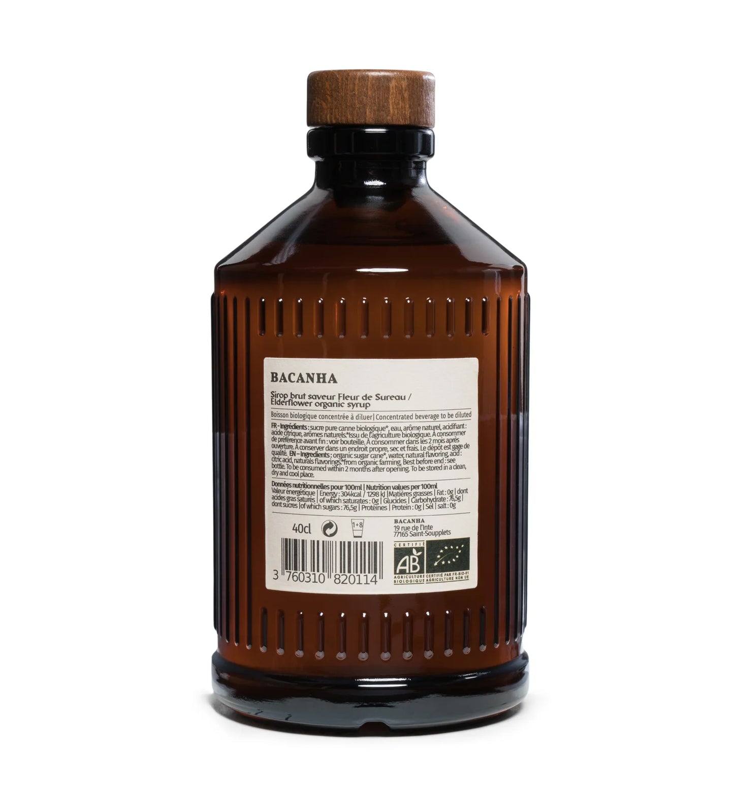 Bacanha Luomu Seljankukkasiirappi, 400 ml lasipullo