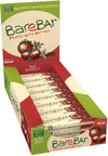Box of BareBar Red Berries snack bars, featuring vibrant strawberries and leaves on the packaging. The rectangular box has a matte finish with white and red coloring. Legible label text: Gluten Free, Lactose Free, Additive Free, Made in Finland. Typography is bold sans-serif. Product shown against a plain background; no people or hands visible.