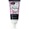 A tube of Belladot anti-bacterial cleansing gel for intimate products, featuring a pink plaid pattern with a matte finish. The white heart label shows the product name in bold sans-serif font, along with “parfum free” and “80 ml.” The plastic tube has a clear pump dispenser. No people or hands visible. Plain background. Studio shot.