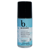 Biosme Roll-On Deodorantti Bleu Ocean; pullo BIOSME-probioottideodoranttia tekstillä Bleu Océan, sinisen ja valkoisen väristä muotoilua; sylinterin muotoinen pullo mattapinnalla ja valkoisella korkilla; etikettiteksti pääosin groteskia; luettavissa tiedot: hypoallergeeninen, pitkäkestoinen, ladattava, edistyneet probiootit hajusuojaksi; tausta valkoinen ilman muita esineitä tai ihmisiä.