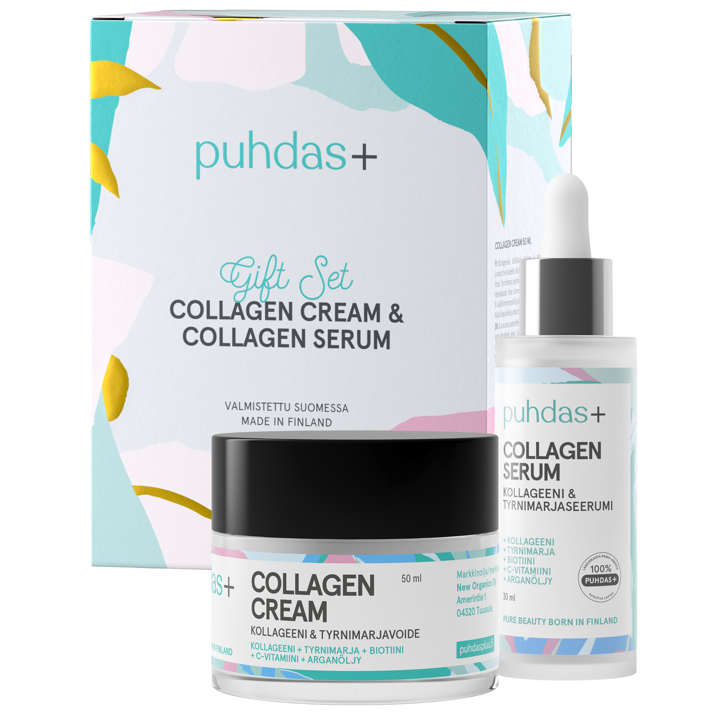 Puhdas+ Collagen Cream & Collagen Serum Gift Set-Puhdas+-Hyvinvoinnin Tavaratalo