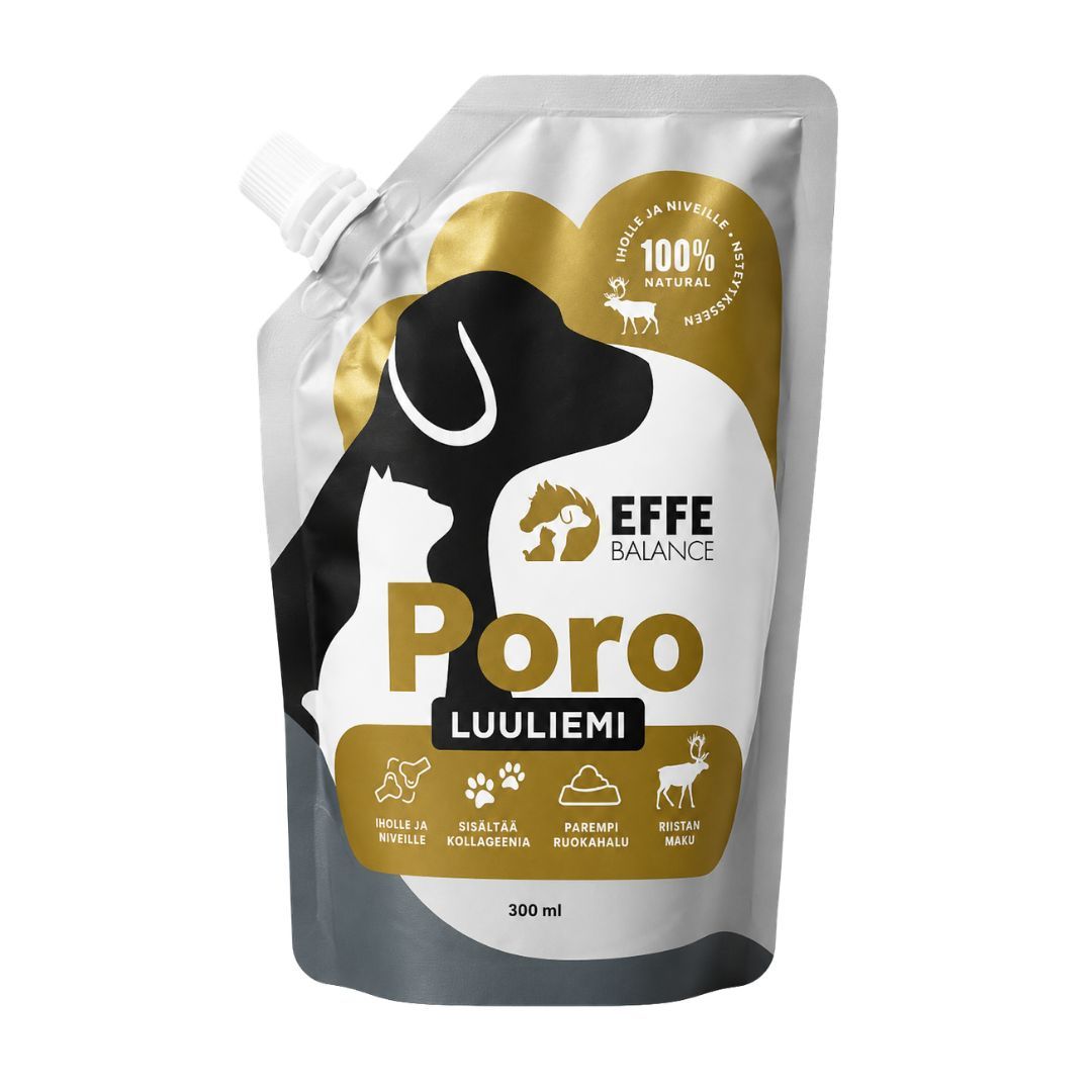 Effe Balance Poro Luuliemi 300 ml koiralle, poronluista keitetty kollageenipitoinen luuliemi