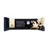 A Foodin Crunchy Cashew Vanilla collagen protein bar in matte black and beige flexible rectangular packaging with printed cashew and vanilla illustrations. Sans-serif label text reads “13g protein,” “50g,” and “nourishing collagen.” No visible people or hands. Plain, evenly lit background. Product centered in the frame.