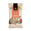 A beige bag of Foodin Organic Dry Roasted Bruschetta Cashew, 120g. The matte pouch is rectangular with a resealable top. Front graphics show cashew nuts and a red tomato illustration. Organic certification icons are printed below the product name in bold sans-serif font. No people or hands are present; product is isolated on a plain background.