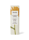 A box of Frantsila Herb Farm Calendula & Carrot Face Oil, featuring a bright calendula flower illustration and product information in English and Finnish on a white background. Rectangular, matte-finish paperboard packaging; main colors are white and yellow-orange. Serif typeface is used for brand name and product details. No people or hands present; the image is a studio shot with even lighting.
