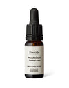 A brown glass dropper bottle labeled Frantsila Herb Farm PIHARATAMO Plantago major Finnish Flower Essences, featuring natural botanical elements. The bottle has a black dropper cap and a white label with black text. The label uses simple sans-serif font. The surface of the bottle is glossy, and the image has a plain white background. There are no people or hands in the shot.