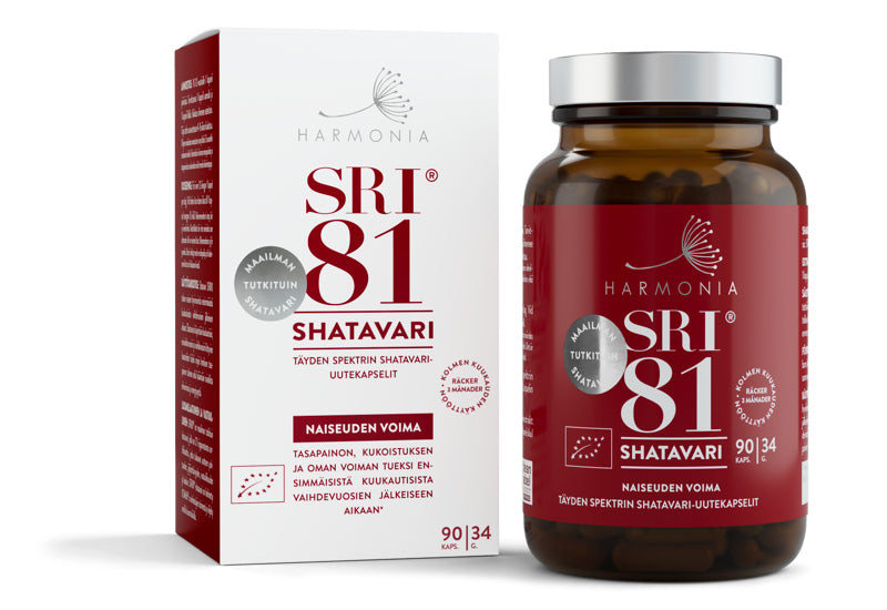 Harmonia SRI81 Shatavari – täyden spektrin shatavarinjuuriuute, 90 kapselia