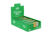 Hart-Sport Energy Bar Cookie Crunch; vihreä suorakaiteen muotoinen pahvirasia, jossa useita erikseen käärittyjä patukoita; sekä rasiassa että kääreissä Hart Sport -brändinimi ja tuoteteksti lihavoidulla valkoisella groteskilla mattapinnalla; patukat runsasproteiinisia ja aseteltu siisteihin pinoihin; ei ihmisiä tai käsiä; tausta tasainen, studiokuva.