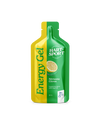 Hart-Sport Energy Gel Sitruuna; keltainen ja vihreä energiageelipussi Hart-Sport-brändillä, kuvituksena sitruuna sekä teksti "Sitruuna Citron" ja "Energy Gel"; suorakulmainen muovipussi repäisyavauksella, pinta kiiltävä; lihavoitu groteskityyppi valkoisin ja mustin sävyin; nettopaino ilmoitettu 30 g; ei käsiä eikä ihmisiä näkyvissä; tausta neutraali, tuote keskitetty kuvaan.
