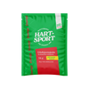 Hart-Sport Urheilujuomajauhe Sitruuna; vihreä Hart Sport -sitruunanmakuisen energiajuomajauheen pakkaus suomenkielisin tekstein ja keltaisella etiketillä seisoo pystyssä vaalealla taustalla korostaen virkistävää sitrusmakua; pakkaus suorakulmainen sileästä mattamateriaalista terävin reunoin; tuotenimi ja tiedot painettu selkeällä, lihavoidulla groteskifontilla; ei ihmisiä tai toimintaa; tasainen valaistus selkeyttä varten.