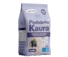 Hirvelän Paahdettu Kaura Mustikka: violetti, mattapintainen pussi Paahdettu Kaura -kaurapuuroa kuvin mustikoista etuosassa, merkitty gluteenittomaksi ja 400 g:ksi; suomenkielinen teksti ja ravintotiedot painettu selkeällä lohkokirjoituksella; pakkaus on suorakulmainen suljetulla yläreunalla; ei ihmisiä tai käsiä näkyvissä, tausta on yksinkertainen, tuote kuvattu edestäpäin.