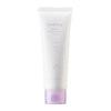 Hwarang Bellflower Moisturizing Barrier Cream; valkoinen tuubi violetilla korkilla, tekstillä ”Hwarang Bellflower Moisturizing Barrier Cream” vaaleanpunaisella värillä, korostaen ihon suojakerroksen hoitoa, pystyasennossa valkoisella taustalla; tuubi lieriömäinen sileällä mattapinnalla, groteskityyppografiaa; ei ihmisiä tai muita esineitä; lähikuva tuotteesta.
