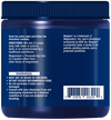 Life Extension Neuro-Mag® Magnesium L-Threonate; muovinen sininen ravintolisäpurkki mattapinnalla, sylinterimäinen muoto ja etiketti, joka näyttää painetut käyttöohjeet, varoitukset, viivakoodin ja tavaramerkkitiedot; typografia groteskinen ja valkoinen; etikettiteksti kehottaa sekoittamaan yhden mittalusikallisen päivässä, pitämään poissa lasten ulottuvilta ja neuvottelemaan lääkärin kanssa raskauden tai imetyksen aikana; kuvassa vain tuote yksinkertaista taustaa vasten.