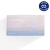 Rectangular box labeled Cooling Care Arctic Skincare De-Puffing Eye Patches with NOBE on the right. In the corner, a blue circular badge reads FAZER XYLITOL. The background is white with a soft shadow, highlighting the refreshing skincare design. Box has straight edges and matte finish; sans-serif text in various sizes; no people or hands present. Camera angle is front-facing studio shot.