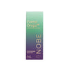 A green and purple gradient box labeled Forest Drops™ Microbiome Skincare NOBE stands upright. The box is rectangular with a matte surface and features simple, sans-serif typography in white. Other visible text includes Microbiome Booster and the size 30 ml / 1.01 fl oz. There are no people or objects besides the product box. The background is plain and neutral.