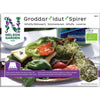 Nelson Garden Idut Luomu Sinimailanen; pakkaus Nelson Gardenin luomusinimailaskasvusiemeniä, kuvassa salaatti luomuituineen, vihanneksineen ja juustoineen; pakkaus suorakulmainen mattapintainen, useita kieliä ja luomusertifiointimerkkejä etupuolella; päätekstin kirjasin yksinkertainen groteski; ei ihmisiä tai käsiä kuvassa, valkoinen tausta, pelkkä tuotekuva.
