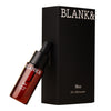 Blank& Neo CBD Booster 20 %; punainen lasinen tippapullo tekstillä BLANK& Neo 20% CBD Booster nojaa mattamustaa suorakulmaista rasiaa vasten, jossa sama brändäys ja tuotenimi; etiketti- ja rasiateksti lihavoitua nykyaikaista groteskia valkoisella; valkoinen tausta, ei muita esineitä tai ihmisiä; kuva otettu suoraan edestä, molemmat tuotteet selkeästi näkyvissä keskellä.