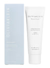 A white tube and matching rectangular box of Oliviaklein Renew Cream, both with matte finish, stand upright on a plain white background. Both packages display minimal sans-serif black text listing the product name, nourishing moisturizer, vitamins A, B5, C, E, and 50 ml. No people or additional objects are present in the image.