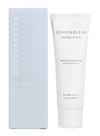 A blue rectangular box and a white, matte-finish squeeze tube with a white cap are displayed side by side. Both are labeled “Oliviaklein Sensitive Cream gentle moisturizer,” with text in English and Finnish, including the 50 ml size. Labels are printed in a simple sans-serif font. The background is plain, and no people or other objects are visible in the shot.