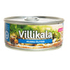 Pielisen Kala Villikala Muikku öljyssä; tölkki Villikala Muikku Öljyssä -suomalaista säilykekalaa öljyssä, värikäs etiketti näyttää tuoreita muikunpaloja ja yrttejä; metallitölkki sylinterinmuotoinen vetorengaskannella kiiltäväpintaisena; etiketissä eloisia värejä, kala- ja yrttikuvituksia sekä selkeä lihavoitu tuotenimi; ei ihmisiä tai toimintaa kuvassa, tausta neutraali ja pelkistetty.