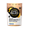 Planet Paleo Vanilla & BAnana -luuliemijauhepussi vaalealla taustalla, laatumerkki-ikonit ja 15 annosta -merkintä