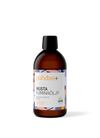 Puhdas+ Mustakuminaöljy; ruskea, kiiltäväpintainen ja lieriömäinen pullo mustalla kierrekorkilla; etiketissä lukee "puhdas+ MUSTA KUMINAÖLJY Black Cumin Seed Oil" groteskifontilla, alaosassa kukkakuvioinen grafiikka; tuote kuvattu pystyssä yhtenäistä valkoista taustaa vasten; ei ihmisiä tai käsiä.