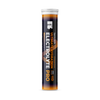 Puls Electrolyte Pro Poretabletti Ananas: korkea sylinterimäinen putkilo tekstillä "Ultimate Hydration Electrolyte Pro" merkiltä Puls, ananasmaku ja tarkoitettu urheilunesteytykseen; pakkaus näyttää siistin mustan, oranssin ja valkoisen yhdistelmän; groteskikirjasin pääetiketissä; pinta vaikuttaa kiiltävältä; ei ihmisiä tai käsiä näkyvissä, tausta on yksinkertainen ja vaalea, kuva on suoraan edestä otettu tuotekuva.