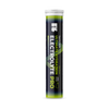 Puls Electrolyte Pro Poretabletti Päärynä: putkilo tekstillä "Puls Ultimate Hydration Electrolyte Pro" ja sitruuna-limetti-maku, seisoo pystyssä valkoista taustaa vasten; sylinterimäinen pakkaus yhdistää vihreää, mustaa ja valkoista väriä lihavoidulla groteskikirjasimella; pinta vaikuttaa kiiltävältä, ei muita ihmisiä tai esineitä kuvassa tuotteen lisäksi.