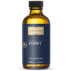 Quicksilver Liposomal Vitamin C; ruskea lasipullo mustalla muovisella kannella, lieriömäinen muoto, kiiltäväpinta; etuetiketti valkoinen musta- ja kultasävyisin groteskikirjaimin, selkeät tuotetiedot: Quicksilver Scientific Liposomal Vitamin C, erittäin biosaatavaa C-vitamiinia, 4 fl oz (120 ml), ravintolisä; vaalea tausta, studiotuotekuva, ei ihmisiä tai käsiä.