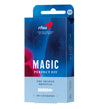 RFSU Magic kondomi -pakkaus, sininen rasia sulkakuvioinnilla; 30 kondomia, teksti englanniksi