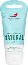 RFSU Natural Lube — luonnollisen tuntuinen vesipohjainen liukuvoide, vaaleansininen tuubipakkaus, 75 ml