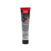 A tube of Poro Levite reindeer meat spread with an image of a reindeer on the label and a red cap on top. The tube is cylindrical, metallic with glossy labeling, and features bold sans-serif text in mostly Finnish. The label has a white background with colored graphics and readable product name. The setting is neutral; no people or hands are present. Close-up shot, plain background.