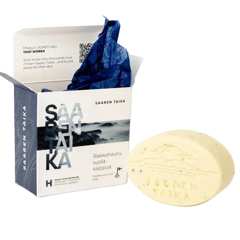 Saaren Taika Rakkohauru Suolasaippua pakkauksineen