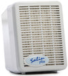 A white Salin Plus air purifier with a rectangular shape and front grille, made of matte-finish plastic. The bottom section features a blue and white Salin Plus logo in a modern sans-serif font. No packaging, people, or hands are present. The item is photographed on a plain white background with neutral lighting.