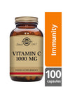 Solgar C-vitamiini 1000 mg -pullo, ruskea muovipullo kultaisella kierrekorkilla; 100 kapselia, vastustuskyvyn tueksi