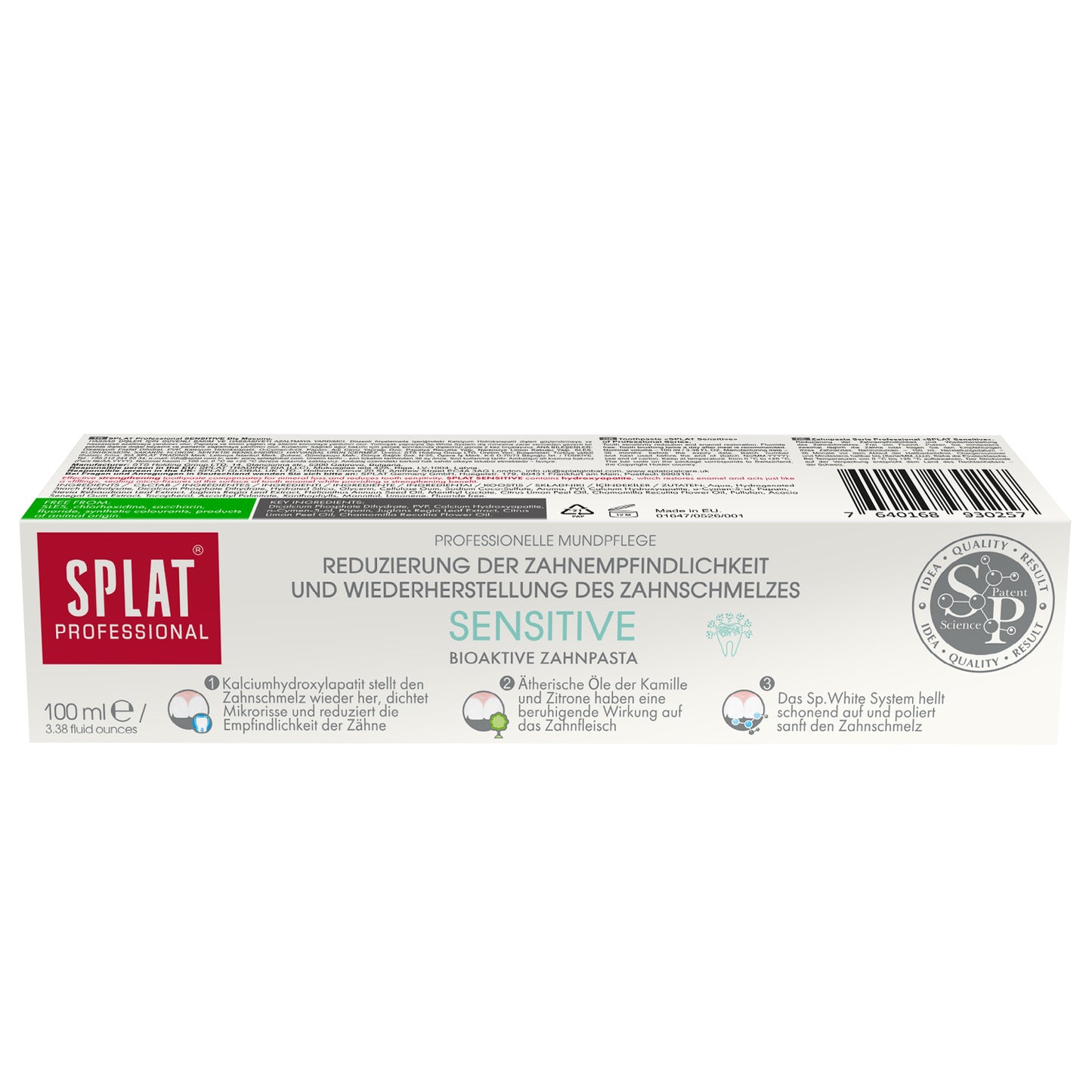 Saksankielinen Splat Sensitive -myyntipakkaus, 100 ml