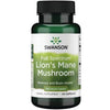 Swanson Full Spectrum Lions Mane Mushroom 500 mg; vihreä muovipullo mattapinnalla, sylinterin muotoinen kierrekorkilla; etuetiketissä lukee ”Swanson Full Spectrum Lions Mane Mushroom herbal supplement” sekä ”60 capsules” ja ”500 mg per capsule” selkeällä valkoisella ja keltaisella kirjasimella; ei ihmisiä tai käsiä, valkoinen tausta, pelkkä tuotekuva; muistin, aivoterveyden ja kognitiivisen toiminnan tueksi.