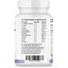 THERA Nordic Optimized Enzymes; valkoinen pullo, jonka suomenkielisessä etiketissä luetellaan entsyymit ja niiden määrät kapselia kohden, ainesosat sekä viivakoodi alareunassa; etiketissä korostuvat entsyymien nimet mustalla ja violetilla tekstillä valkoisella pohjalla; pullo on sylinterinmuotoinen, muovinen, mattapintainen ja kierrekorkillinen; kuvattu vaaleaa tasaista taustaa vasten, ei ihmisiä tai käsiä näkyvissä.