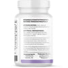 THERA Nordic Optimized Enzymes; valkoinen pullo harmaalla korkilla, suomen- ja ruotsinkielistä tekstiä optimoiduista ruoansulatusentsyymikapseleista, annosteluohjeita ja valmistajatietoja; pullon kyljessä viivakoodi ja mainos entsyymiyhdistelmän tehokkuudesta; muovipullo on sylinterinmuotoinen ja mattapintainen; etiketissä käytetään mustaa ja sinistä groteskifonttia; tuote on kuvattu valkoista taustaa vasten ilman ihmisiä tai esineitä, kuva rajattu tiukasti vain pulloon.