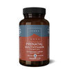 Terranova Prenatal Multivitamin Complex -pullo, 100 kasvikapselia, 100 % vegaaninen, ei lisäaineita; ruskea mattapintainen sylinterinmuotoinen pullo, kontrastivärinen etiketti lihavoidulla groteskitekstillä