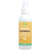 Terveyskaista HOIVA® Antiseptinen Suihke; valkoinen HOIVA Antiseptinen Suihke -pullo erottuu keltaista taustaa vasten lääketieteellisin symbolein, sisältää 100 ml antiseptista suihketta; pullo matta ja sylinterin muotoinen liipaisinmallisella suuttimella; suomenkielisessä etiketissä mustaa groteskia ja sinistä tekstiiä, listaten antiseptisiä ominaisuuksia; ei ihmisiä kuvassa, studiokuva.